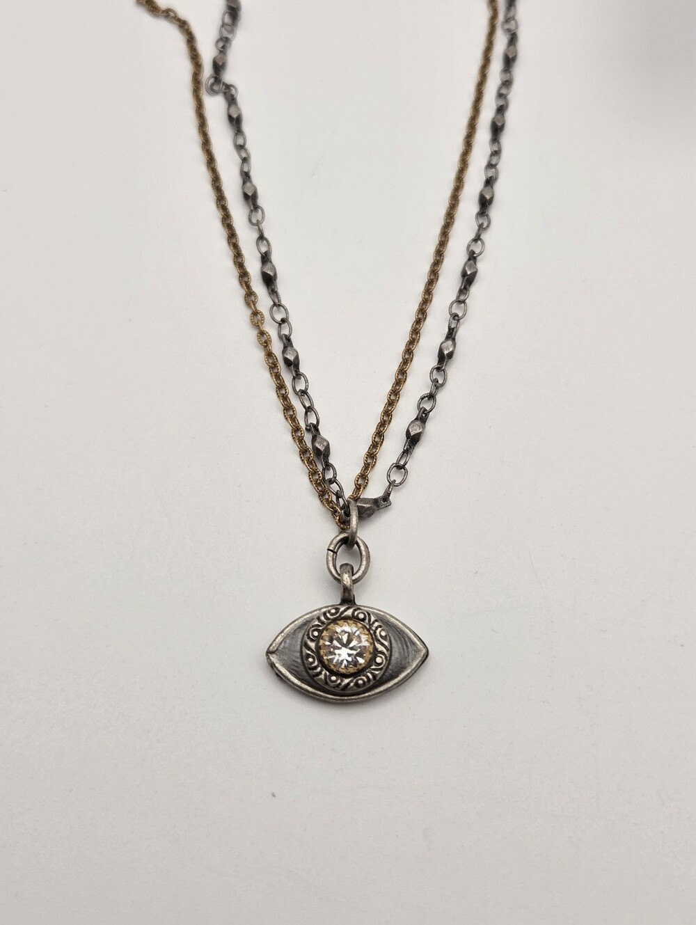 Evil Eye Necklace Gold & Silver, Handmade, Michael Golan